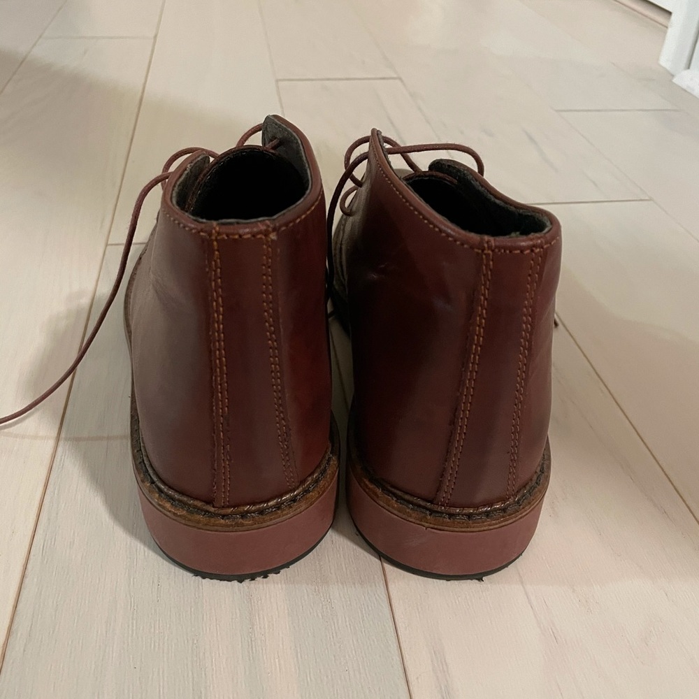 Men’s Italian leather shoes- Burgundy - Picture 2 of 4
